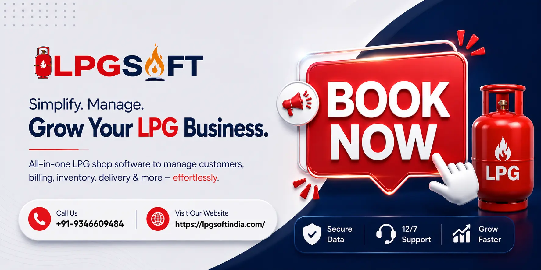 LPG Gas Agency Software Dashboard